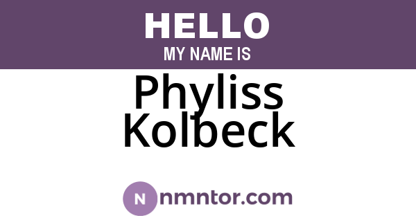 Phyliss Kolbeck