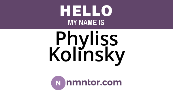 Phyliss Kolinsky
