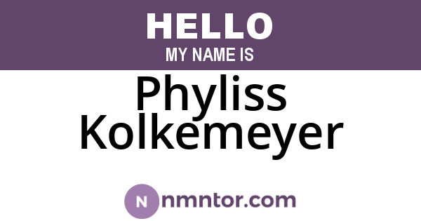 Phyliss Kolkemeyer