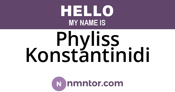 Phyliss Konstantinidi