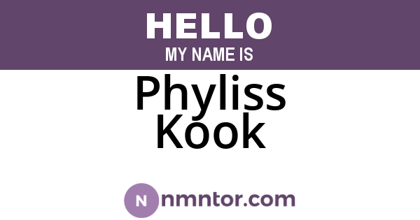 Phyliss Kook