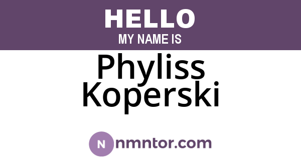 Phyliss Koperski