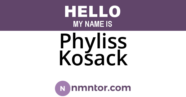 Phyliss Kosack