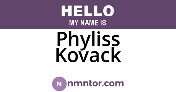 Phyliss Kovack