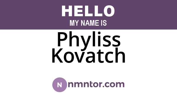 Phyliss Kovatch