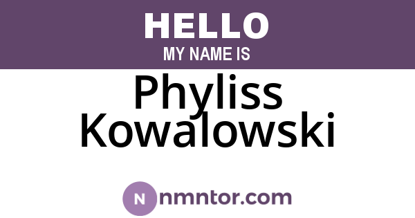 Phyliss Kowalowski