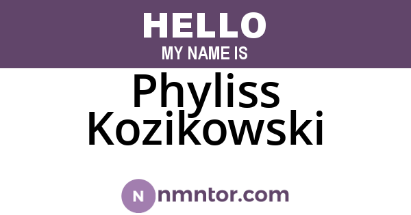 Phyliss Kozikowski