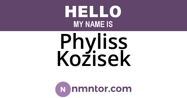 Phyliss Kozisek