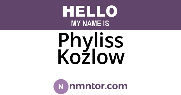 Phyliss Kozlow