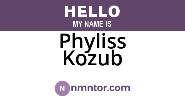 Phyliss Kozub