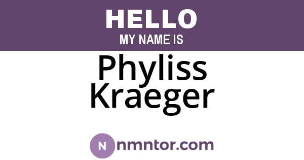 Phyliss Kraeger