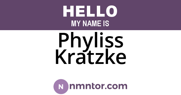 Phyliss Kratzke
