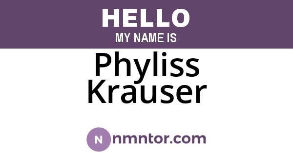 Phyliss Krauser