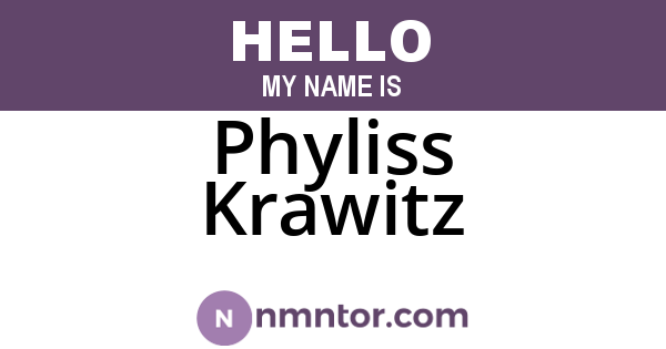 Phyliss Krawitz