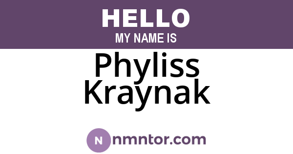Phyliss Kraynak