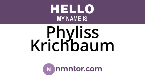Phyliss Krichbaum