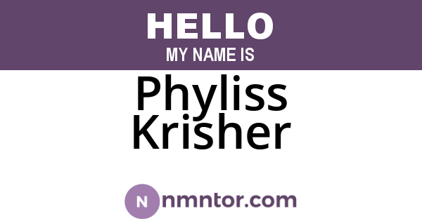 Phyliss Krisher