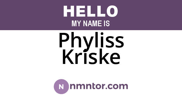 Phyliss Kriske