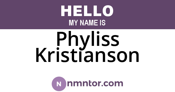 Phyliss Kristianson