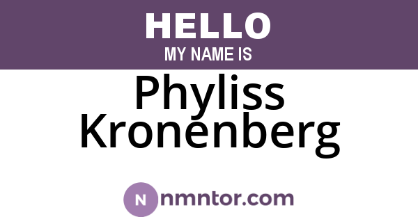 Phyliss Kronenberg