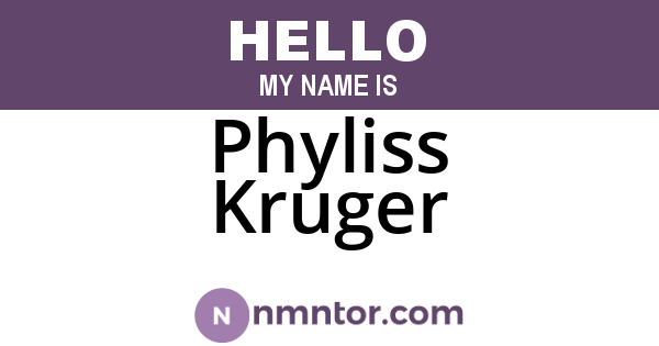 Phyliss Kruger