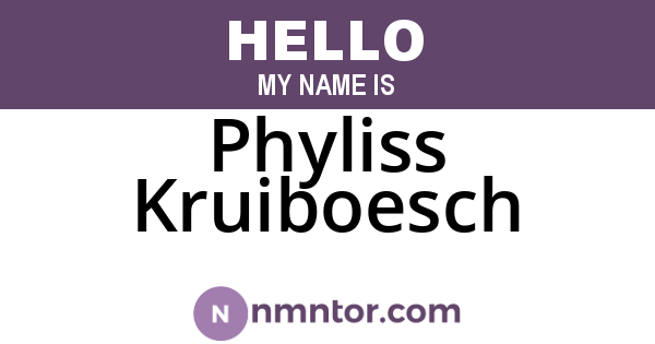 Phyliss Kruiboesch