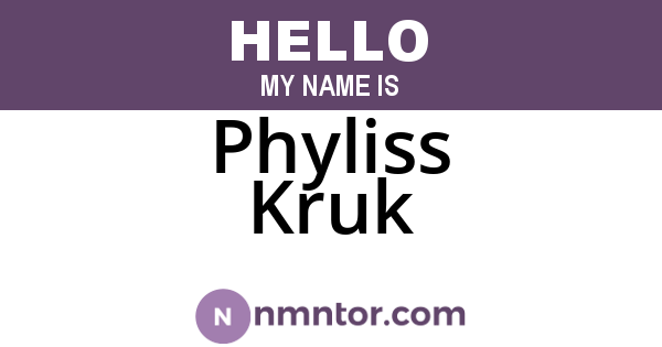 Phyliss Kruk