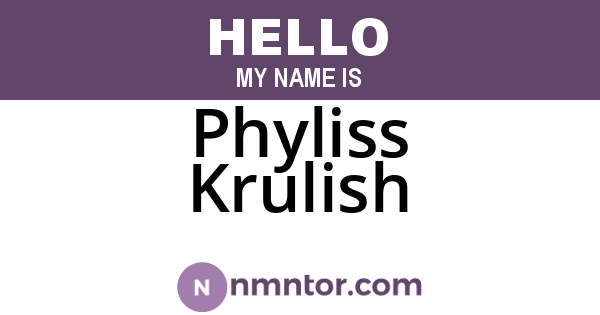 Phyliss Krulish