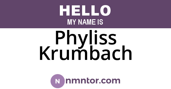 Phyliss Krumbach