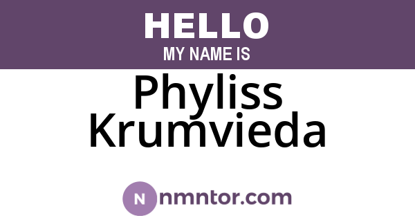 Phyliss Krumvieda