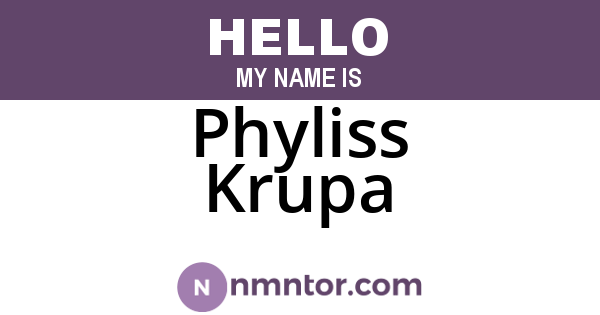 Phyliss Krupa