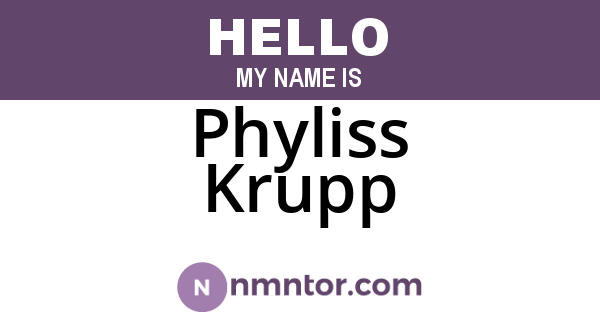 Phyliss Krupp