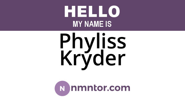 Phyliss Kryder