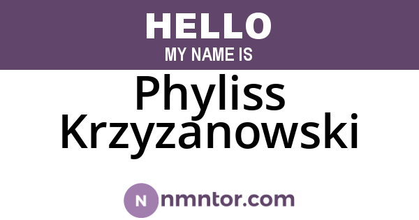 Phyliss Krzyzanowski
