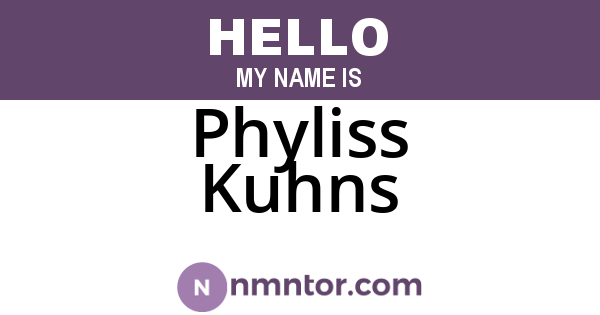 Phyliss Kuhns