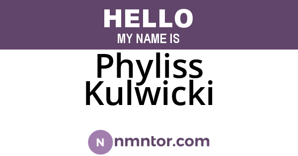 Phyliss Kulwicki