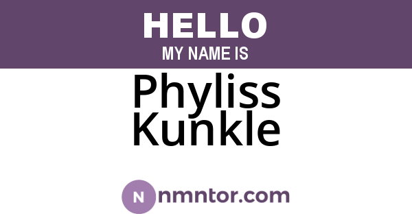 Phyliss Kunkle