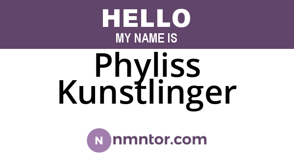 Phyliss Kunstlinger