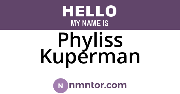 Phyliss Kuperman