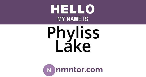 Phyliss Lake