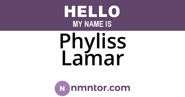 Phyliss Lamar