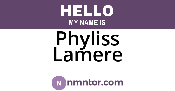 Phyliss Lamere