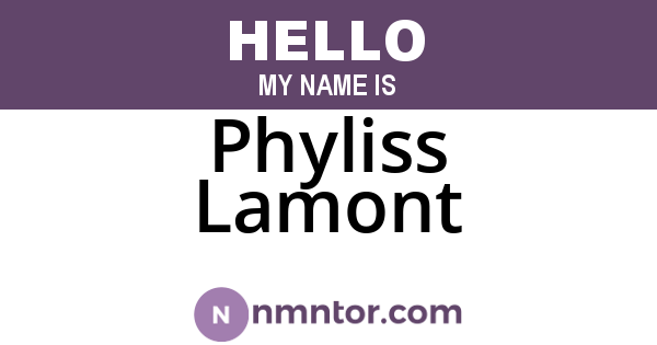 Phyliss Lamont