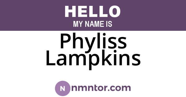 Phyliss Lampkins
