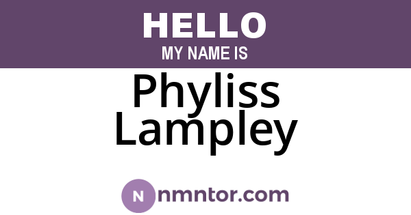 Phyliss Lampley