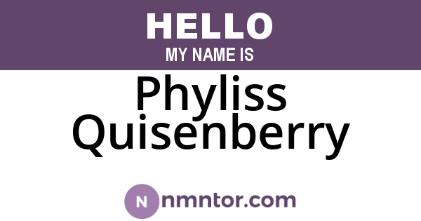 Phyliss Quisenberry