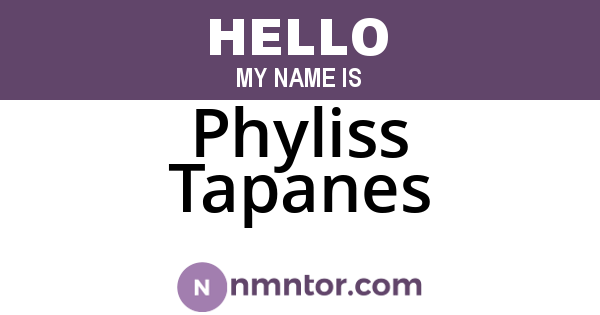 Phyliss Tapanes