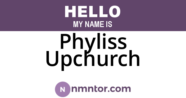 Phyliss Upchurch