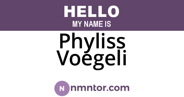 Phyliss Voegeli