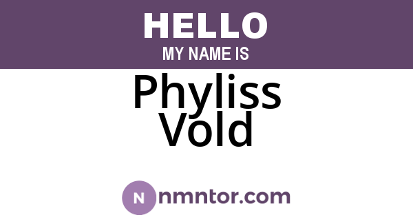 Phyliss Vold